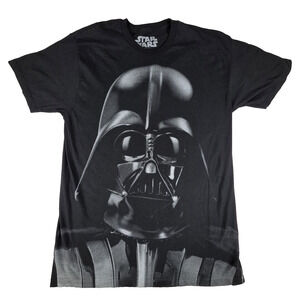Star Wars Darth Vader Big Face Graphic T-Shirt Black Men's Size Large Disney